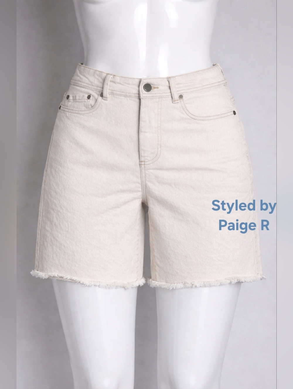🤎TOAD & CO Balsam Seeded Cutoff Shorts Cream NATURAL II Stretch Denim 6 29